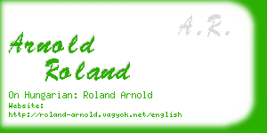 arnold roland business card